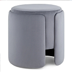 Пуф Alice Poof Grey Серый велюр варинант исполнения - 1 | Loft Concept в Брянске