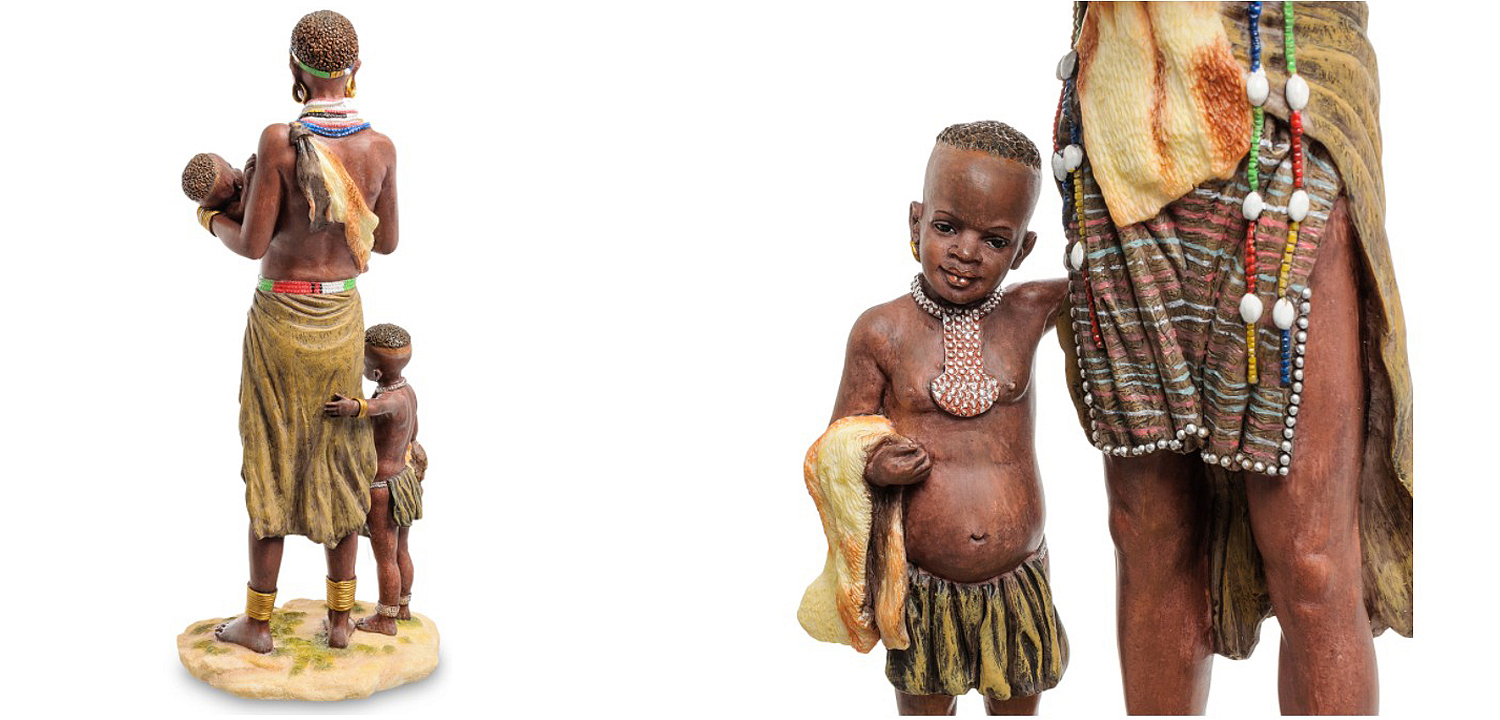 Статуэтка African woman with children Статуэтка African woman with children - Loft-Concept в Брянске