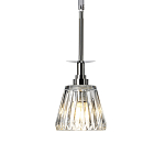 Подвесной светильник хромированного цвета с граненым прозрачным стеклянным плафоном Elstead Lighting варинант исполнения - 1 | Loft Concept в Брянске