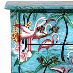 Комод с росписью Розовый фламинго L.XV CHEST OF DRAWERS Flowers with Flamingo варинант исполнения - 3 | Loft Concept в Брянске