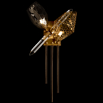 Бра с 2-мя плафонами из стекла и металла и вертикальными подвесками Gilded Mirage  варинант исполнения - 2 | Loft Concept в Брянске