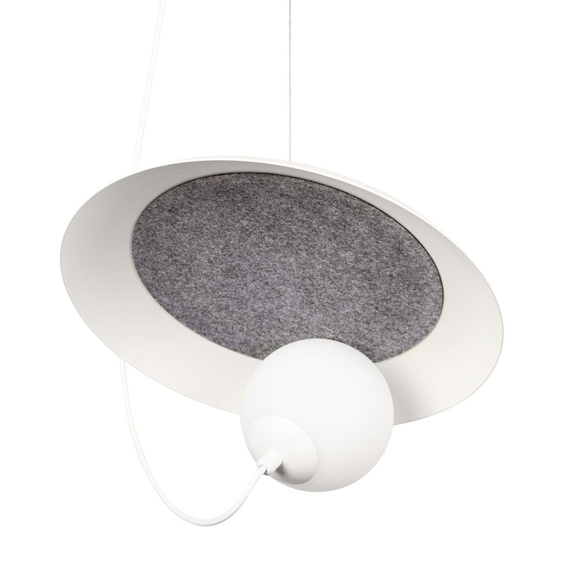 Подвесной светильник круглый с белым матовым плафоном шарообразной формы Margott Lighting Черный Белый Серый Подвесной светильник круглый с белым матовым плафоном шарообразной формы Margott Lighting Черный Белый Серый в Брянске | Loft Concept