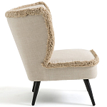 Кресло с декором бахрома Linen Fringe Chair Beige варинант исполнения - 3 | Loft Concept в Брянске