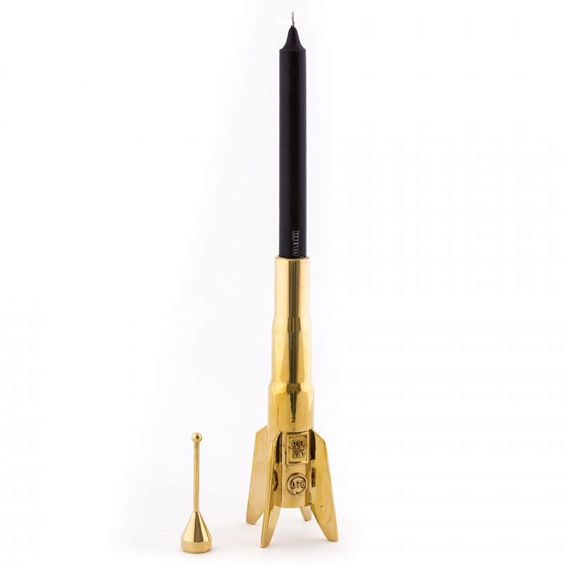 Подсвечник Seletti Lunar Hard Rocket Золотой Подсвечник Seletti Lunar Hard Rocket Золотой в Брянске | Loft Concept