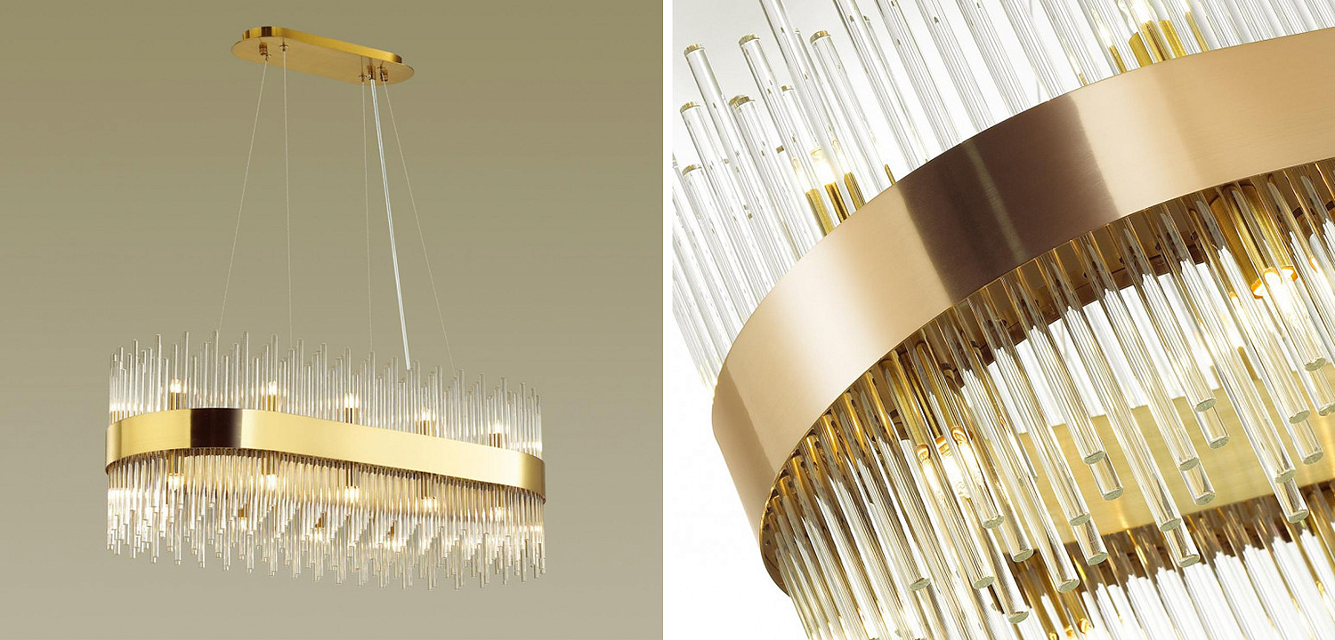 Люстра Nembus Chandelier Gold Oval Люстра Nembus Chandelier Gold Oval - Loft-Concept в Брянске