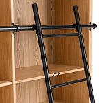 Книжный шкаф из массива сосны с металлической лестницей Burton Wood Cabinet варинант исполнения - 5 | Loft Concept в Брянске