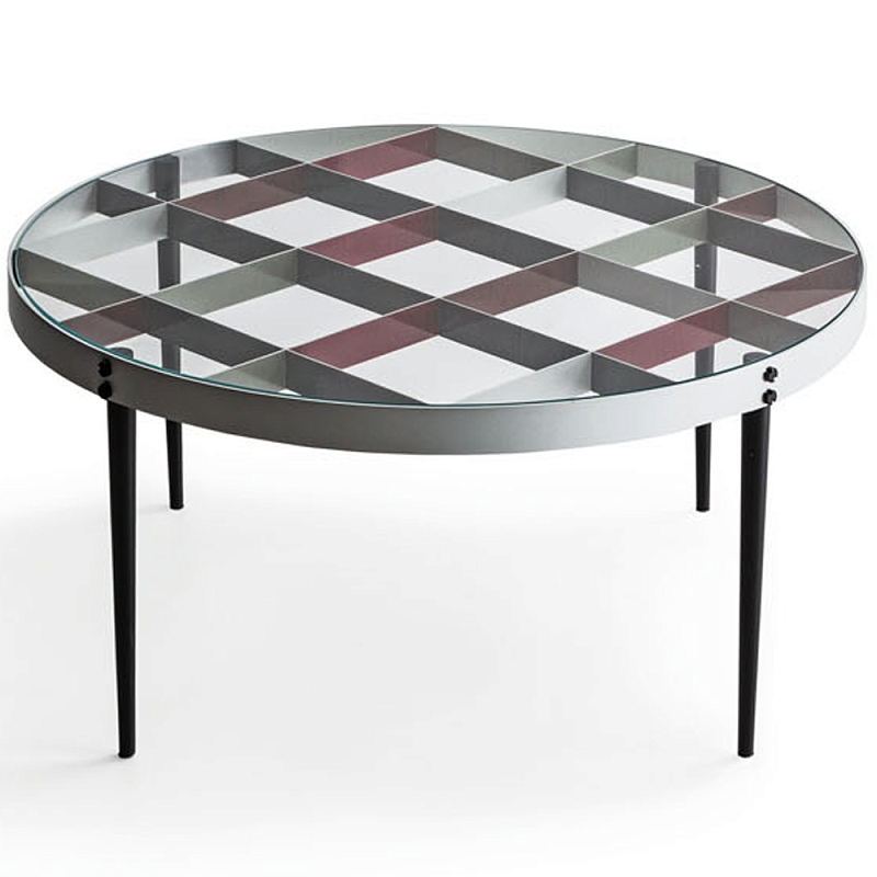 Дизайнерский круглый кофейный стол со стеклянной столешницей Gio Ponti D.555.1 Coffee Table Прозрачное Стекло Хром Черный Красный Дизайнерский круглый кофейный стол со стеклянной столешницей Gio Ponti D.555.1 Coffee Table Прозрачное Стекло Хром Черный Красный в Брянске | Loft Concept