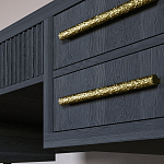 Большой Рабочий стол Primo с 5 выдвижными ящиками Черный дуб варинант исполнения - 4 | Loft Concept в Брянске