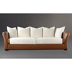 Элитарный современный диван Birmingham с кожаной спинкой варинант исполнения - 1 | Loft Concept в Брянске