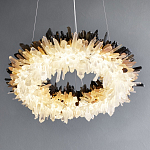 Люстра кргулая светодиодная из дымчатых и прозрачных необработанных кристаллов Raw Crystal варинант исполнения - 2 | Loft Concept в Брянске