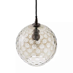 Подвесной светильник с плафоном в форме шара из стекла с рельефным узором Glass Pattern Lamp варинант исполнения - 1 | Loft Concept в Брянске