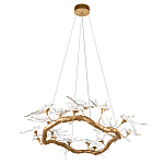 Люстра подвесная с прозрачными стеклянными птичками на ветвях Диаметр 100 см Serip Voa варинант исполнения - 4 | Loft Concept в Брянске