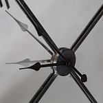 Часы настенные зеркальные с чёрным металлическим циферблатом Mirror Tower Clock варинант исполнения - 3 | Loft Concept в Брянске