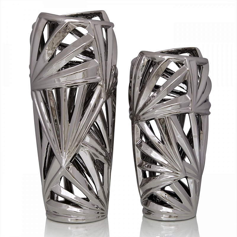 Ваза Palm Leaves Silver Серебряный Ваза Palm Leaves Silver Серебряный в Брянске | Loft Concept