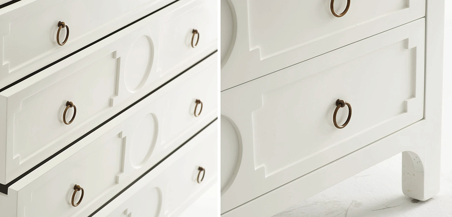 Комод с 4-мя ящиками Lawrence chest of drawers White Белый Комод с 4-мя ящиками Lawrence chest of drawers White Белый - Loft-Concept в Брянске