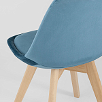 Стул с мягким велюровым сиденьем Arvika Blue варинант исполнения - 6 | Loft Concept в Брянске