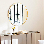 Золотое настенное зеркало Yvon Mirror варинант исполнения - 3 | Loft Concept в Брянске