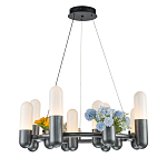 Люстра круглая серая с 8-ю светодиодными лампами Generosity варинант исполнения - 1 | Loft Concept в Брянске