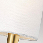 Бра с прямоугольным основанием цвета латунь и 2-мя белыми цилиндрическими льняными абажурами Feiss варинант исполнения - 3 | Loft Concept в Брянске