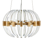 Люстра круглая с прозрачными элементами в форме полумесяца Crystal Crescent варинант исполнения - 4 | Loft Concept в Брянске