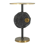 Столик приставной с абстрактным основанием и акцентом в виде золотистого диска Heavenly Space варинант исполнения - 1 | Loft Concept в Брянске