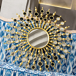 Зеркало-солнце в раме из металла с золотыми с лучами Rays of Peace варинант исполнения - 3 | Loft Concept в Брянске