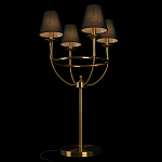 Настольная лампа на металлическом основании бронзового цвета с 4-мя черными конусовидными абажурами Dignity варинант исполнения - 4 | Loft Concept в Брянске