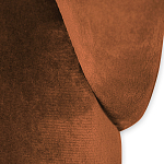 Стул с мягкой оранжевой обивкой из велюра и подъемно-поворотным механизмом на черных колесиках Harper Orange варинант исполнения - 4 | Loft Concept в Брянске