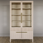 Витрина Primo со стеклянными фасадами и буфетом шпон Светлый дуб варинант исполнения - 2 | Loft Concept в Брянске