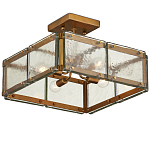 Потолочный светильник квадратный из толстого литого стекла Cast Glass варинант исполнения - 4 | Loft Concept в Брянске