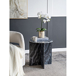 Столик кофейный с столешницей из черного мрамора Compact Black Marble Table варинант исполнения - 7 | Loft Concept в Брянске
