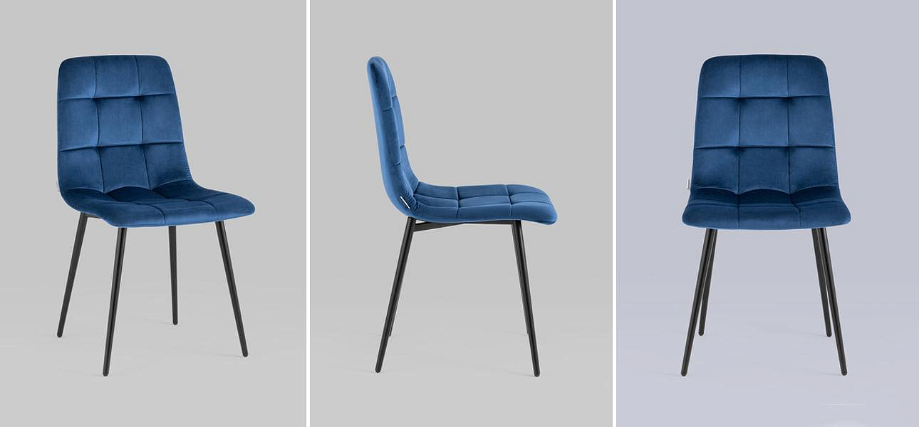 Стул NANCY Chair Синий Велюр Стул NANCY Chair Синий Велюр - Loft-Concept в Брянске