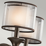 Люстра с белыми тканевыми абажурами в прозрачных стеклянных цилиндрах Kichler варинант исполнения - 21 | Loft Concept в Брянске