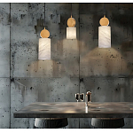 Подвесной светильник светодиодный с цилиндрическим плафоном Stone Helios варинант исполнения - 2 | Loft Concept в Брянске