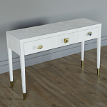Дизайнерский Письменный стол Elsa Dreams White с тремя ящиками варинант исполнения - 3 | Loft Concept в Брянске