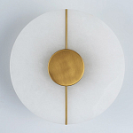 Бра с плафоном из камня в форме диска Buccio Stone Disk Wall Lamp варинант исполнения - 3 | Loft Concept в Брянске