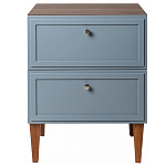 Тумба прикроватная серая из массива бука с 2-мя ящиками Wenge Light варинант исполнения - 2 | Loft Concept в Брянске