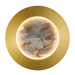 Бра в форме диска цвета латунь Brass Borders варинант исполнения - 1 | Loft Concept в Брянске