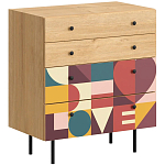 Комод с принтом на ящиках Elise Chest of Drawers варинант исполнения - 7 | Loft Concept в Брянске