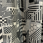 Мебельная ткань Шенилл черно-белый принт 280 см T3-44 варинант исполнения - 1 | Loft Concept в Брянске