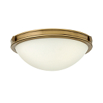 Потолочный светильник цвета латунь с полусферическим матовым белым плафоном Hinkley варинант исполнения - 1 | Loft Concept в Брянске