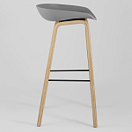 Барный стул на ножках из натурального дерева Boras Grey варинант исполнения - 2 | Loft Concept в Брянске