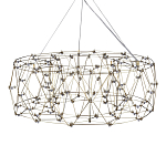 Люстра с тонкой металлической конструкцией цвета золото Quasar варинант исполнения - 2 | Loft Concept в Брянске