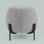 Пуф в ткани букле серого цвета Pikelet варинант исполнения - 2 | Loft Concept в Брянске