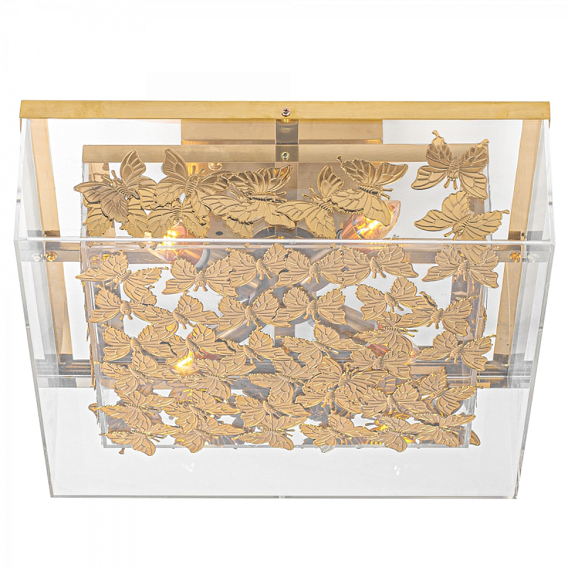 Butterfly Flush-Mount Ceiling Light Золотой Прозрачное Стекло Butterfly Flush-Mount Ceiling Light Золотой Прозрачное Стекло в Брянске | Loft Concept