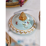 Шкатулка с крышкой из голубого фарфора с риунком птиц и цветов Blue Garden варинант исполнения - 5 | Loft Concept в Брянске