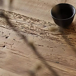 Дизайнерский журнальный стол квадратный с черным трапециевидным основанием Wokab варинант исполнения - 4 | Loft Concept в Брянске