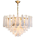 Люстра с мраморными подвесками в форме капель Marble square варинант исполнения - 1 | Loft Concept в Брянске