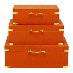 Комплект оранжевых чемоданов Golden Twigs варинант исполнения - 1 | Loft Concept в Брянске