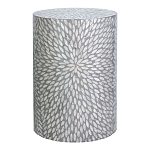 Столик с инкрустацией с перламутровым узором Flower Grey варинант исполнения - 1 | Loft Concept в Брянске